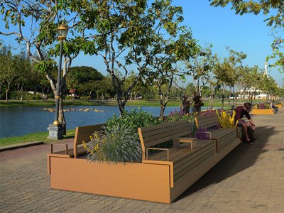 AKRI®300钢固定板,CorTen座椅和扶手