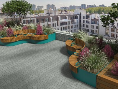 AKRI®600钢固定种植,PPC RAL 5018,座椅扶手和平板休息