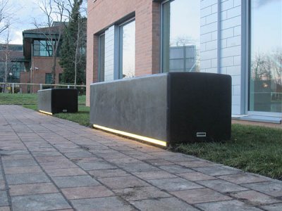 BLR200如此Blyth混凝土凳与LED照明条