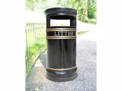 COV803 LR考文特花园大圆形铸铁垃圾箱