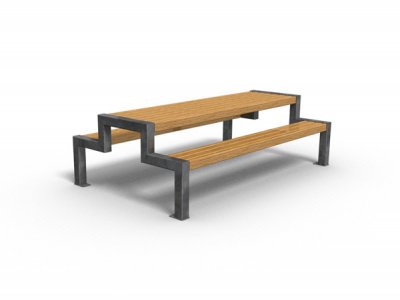 JT6米Thetford野餐长椅和桌子,初级版本与中等板条