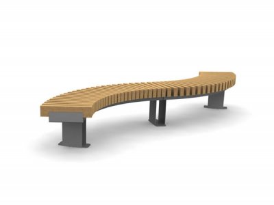 铁路边缘窄工作台组件,包括弧形波形的起始和结束模块。