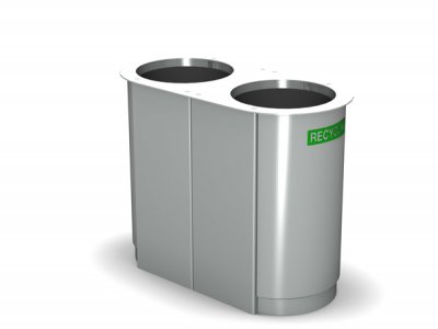 ARC 3D-PPC灰色双Arca垃圾箱