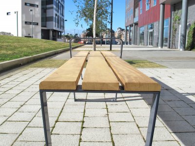 肋B8C缎带长椅- 4人长椅与中臂